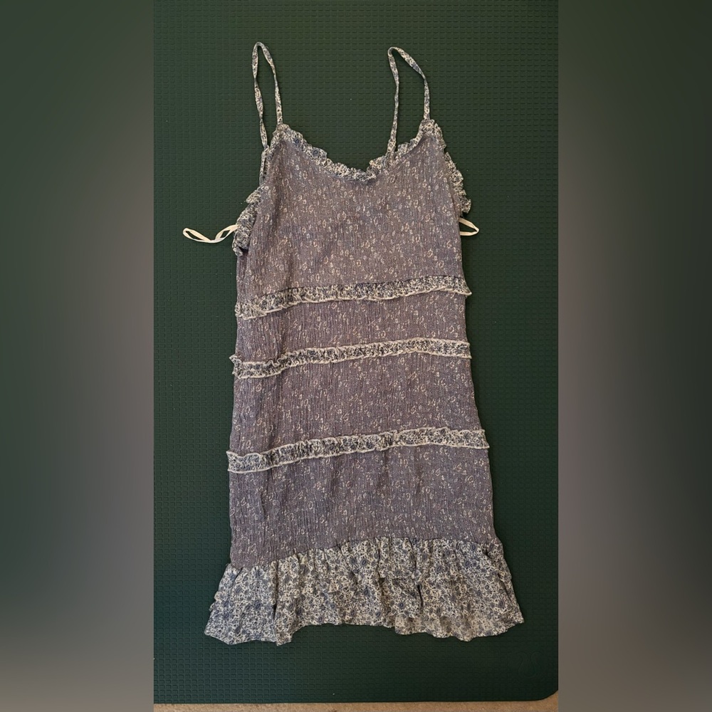 SIM AND SAM BLUE FLORAL DRESS
